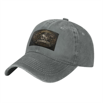 Unisex Washed Denim Baseball Cap BORN TO RIDE