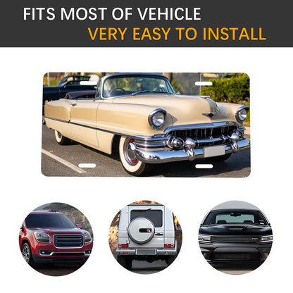 Aluminum License Plate 1954 Cadillac Series 62 Convertible tvåfärgad