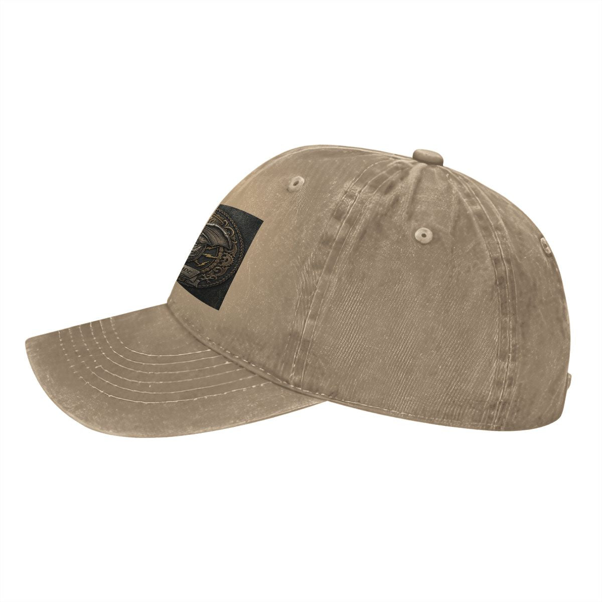Unisex Washed Denim Baseball Cap BORN TO RIDE