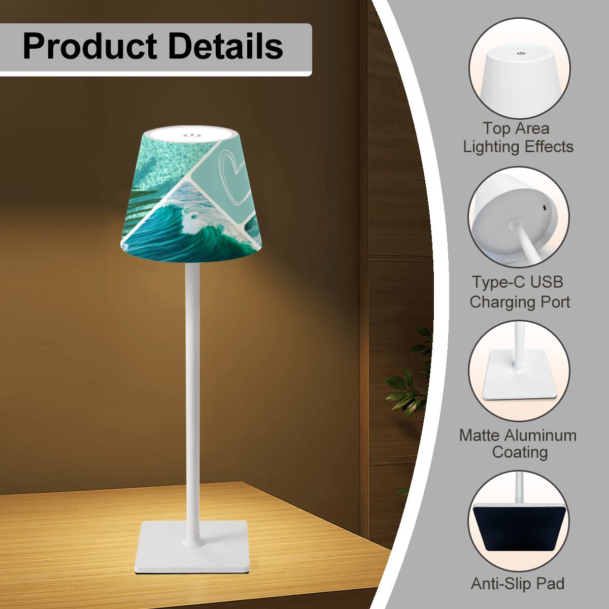 LED Cordless Table Lamp Holiday