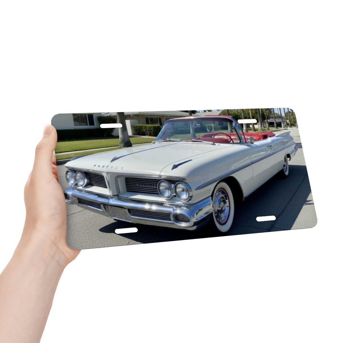Aluminum License Plate 1959 Pontiac Bonneville Convertible