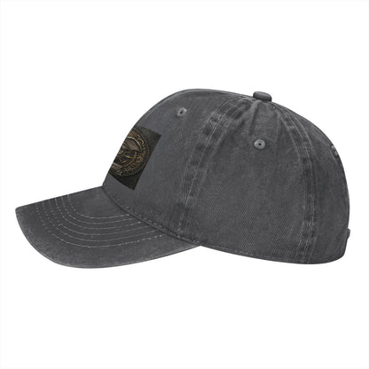 Unisex Washed Denim Baseball Cap BORN TO RIDE