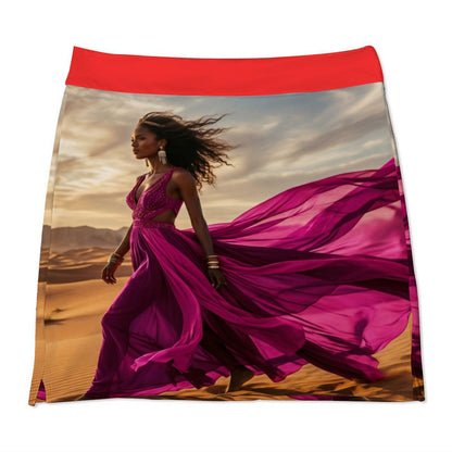 ALine Skort With Pocket Magenta Klarröd