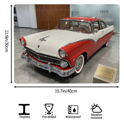 Tin Sign Rectangular 1955 Ford Fairlane Crown Victoria