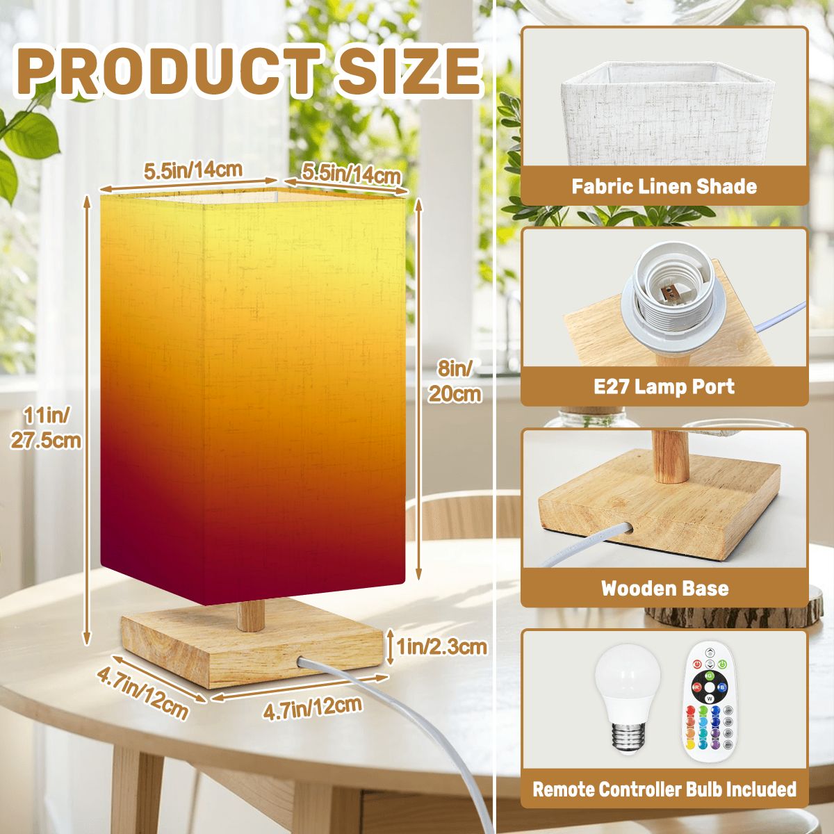 Square Table Lamp Technicolor