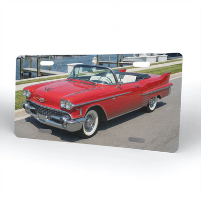 Aluminum License Plate 1958 Cadillac Series 62 Convertible