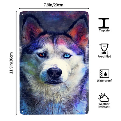 Tin Sign Rectangular  Husky