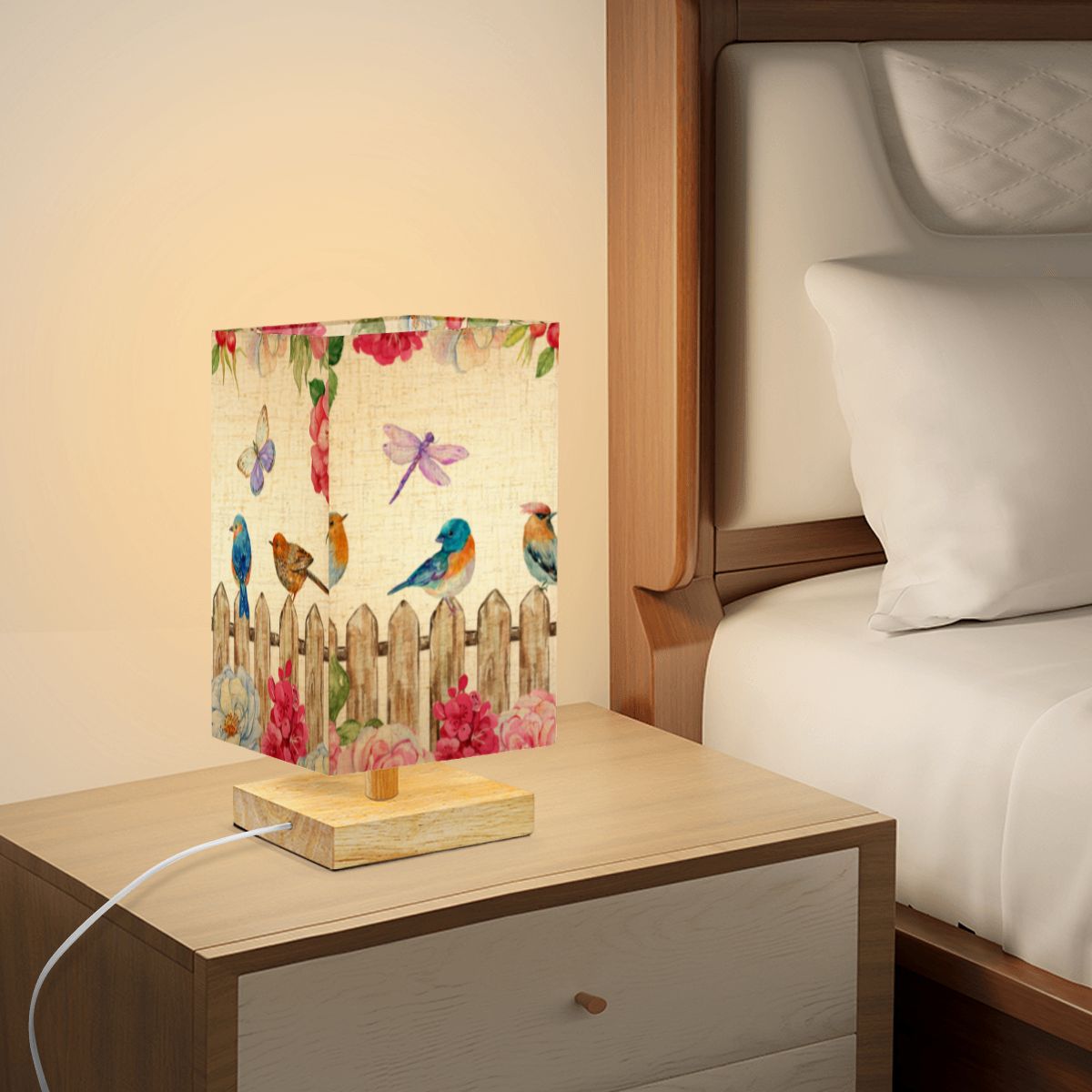 Square Table Lamp Morning Garden