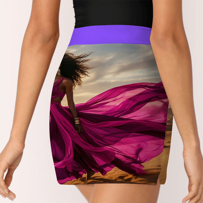 ALine Skort With Pocket Magenta Lila