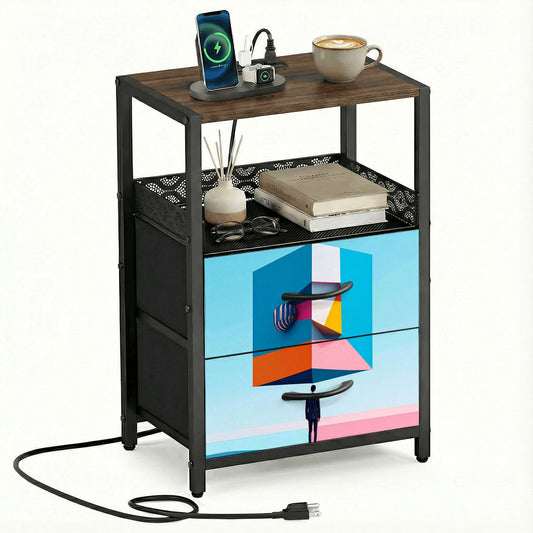 2Drawer Bedside Table 71