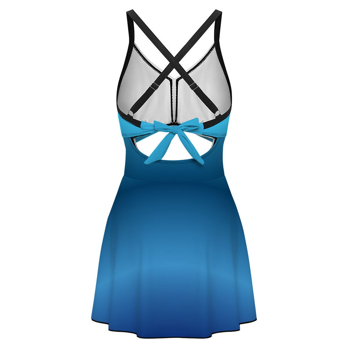Cutout Swim Dress Tummy Control Swimsuit
