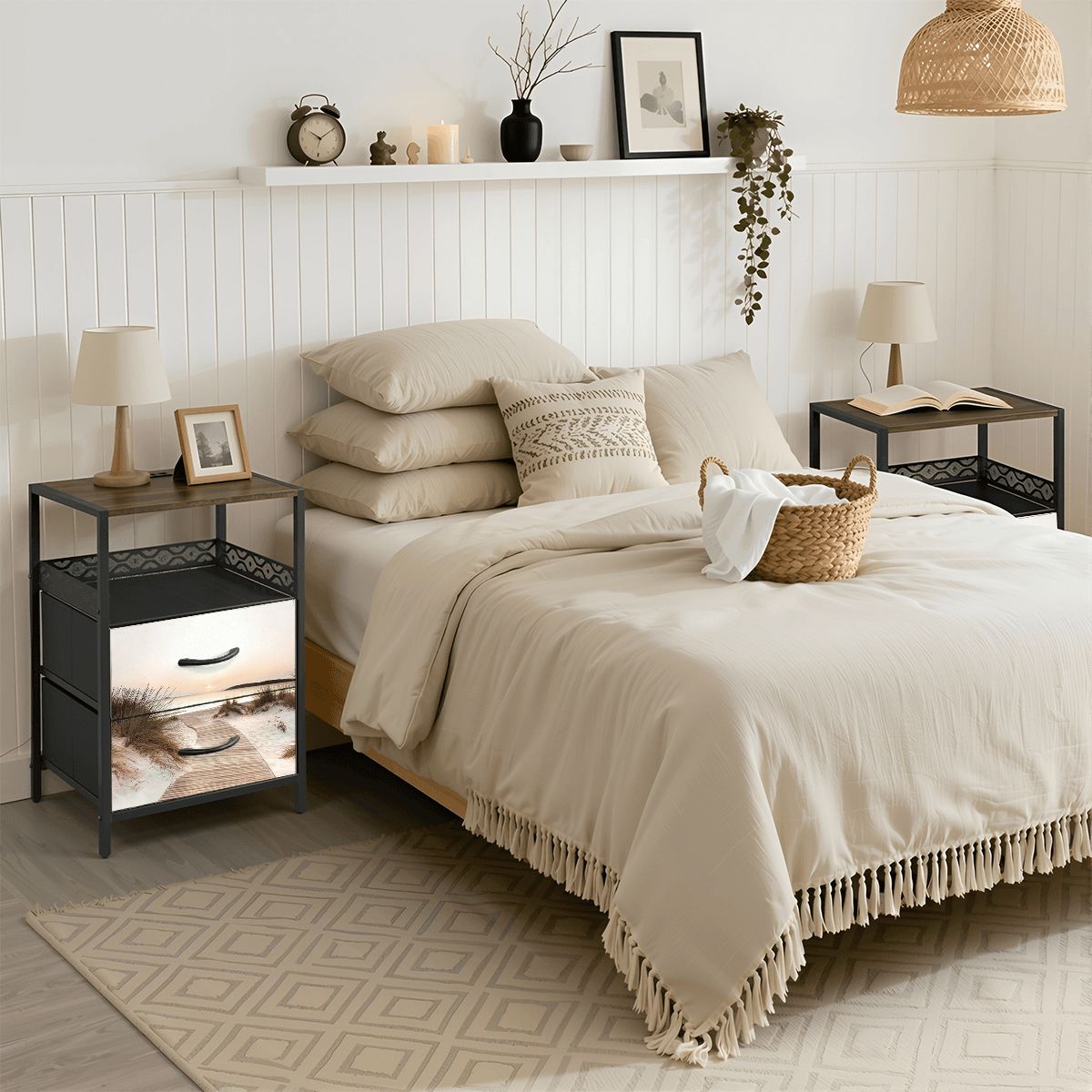 2Drawer Bedside Table 96