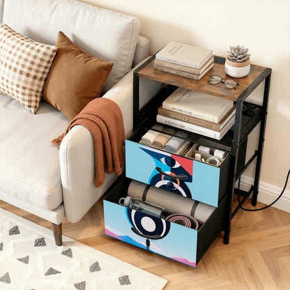 2Drawer Bedside Table 72