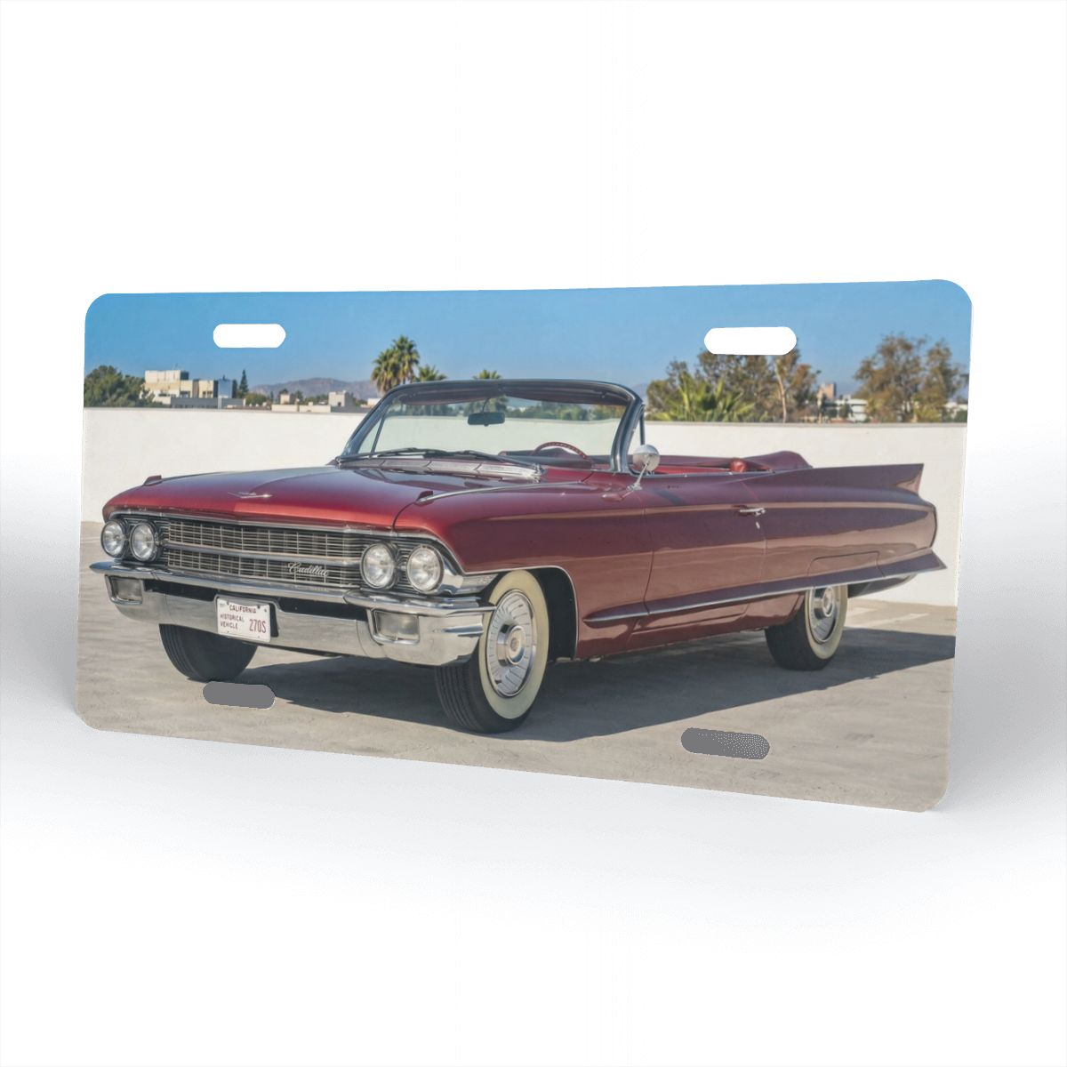 Aluminum License Plate 1962 Cadillac Series 62 Convertible