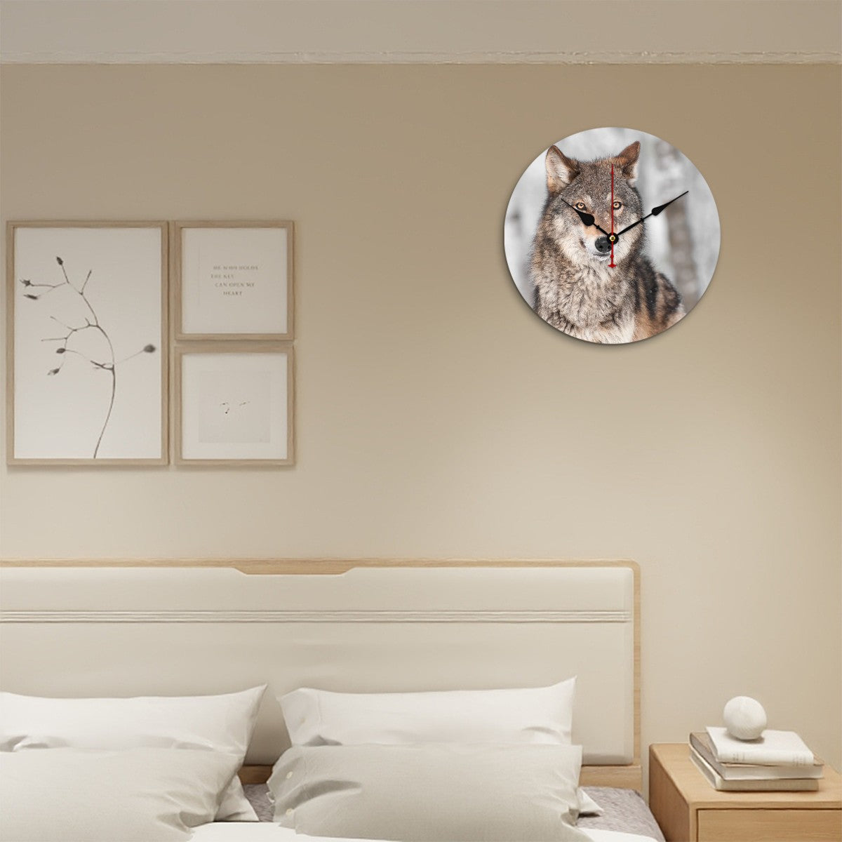 Wooden Round Wall Clock