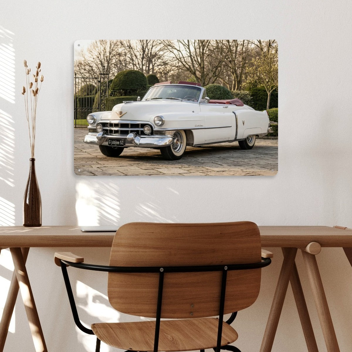 Rectangular Tin Sign Metal Sign Decor 1952 Cadillac Series 62 Convertible