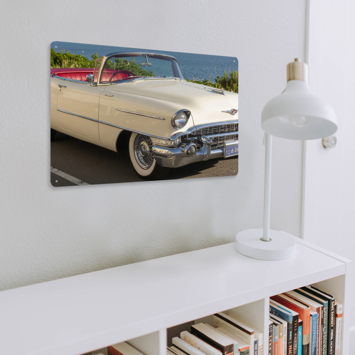 Rectangular Tin Sign Metal Sign Decor 1956 Cadillac Eldorado Biarritz  Cabriolet