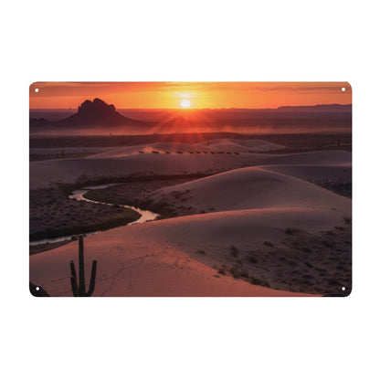 Rectangular Tin Sign Metal Sign Decor