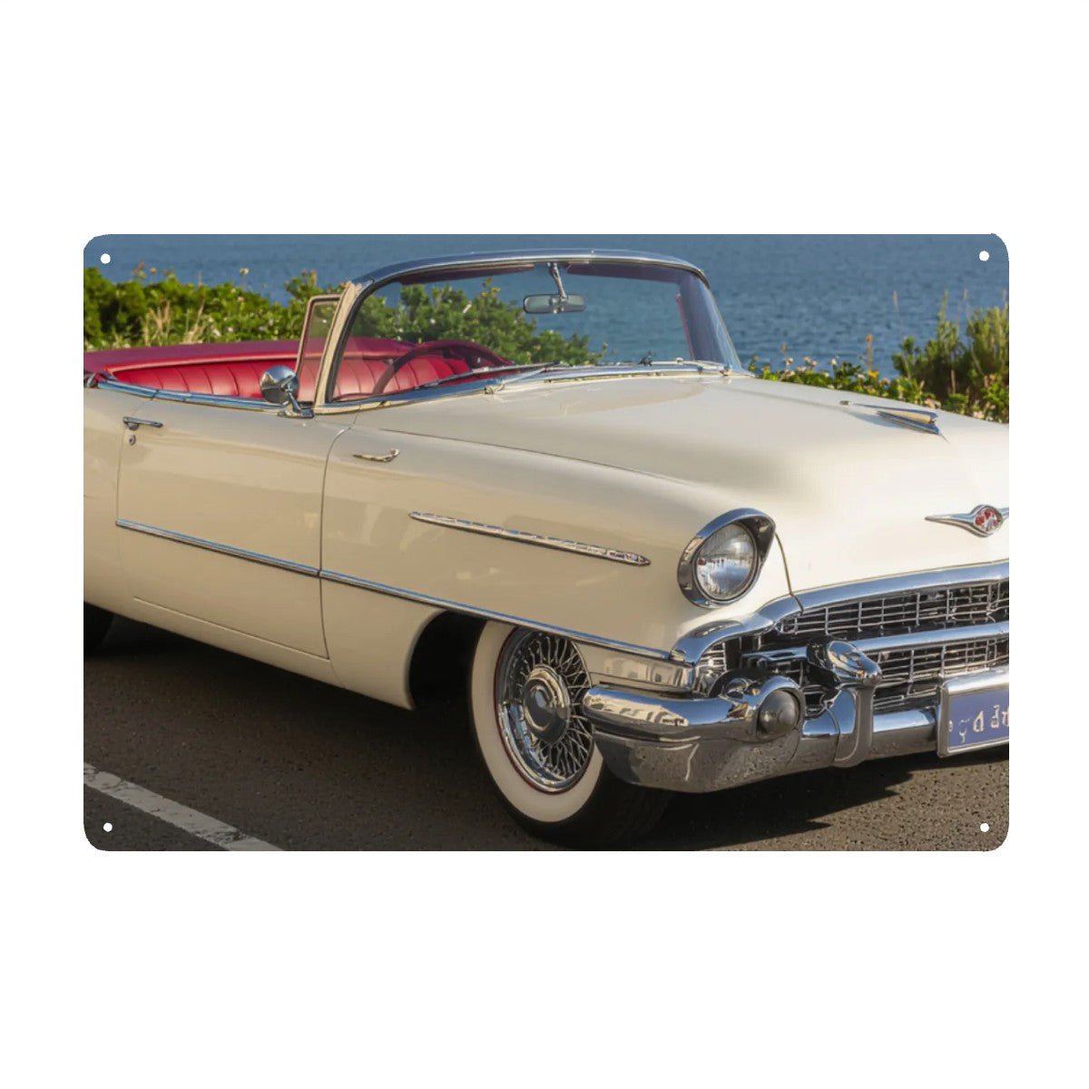 Rectangular Tin Sign Metal Sign Decor 1956 Cadillac Eldorado Biarritz  Cabriolet