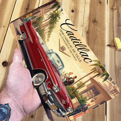 Aluminum License Plate 1958 Cadillac De Ville