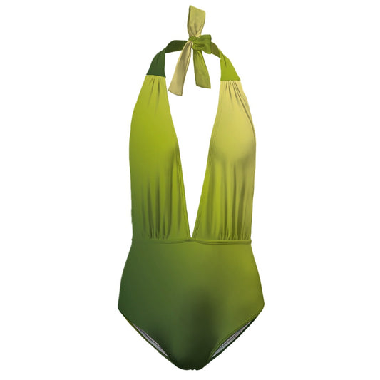 Deep V One Piece Swimsuit Women
