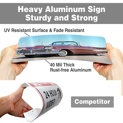 Metal Signs Outdoor 1958 Dodge Custom Royal Lancer Super D500 Convertible