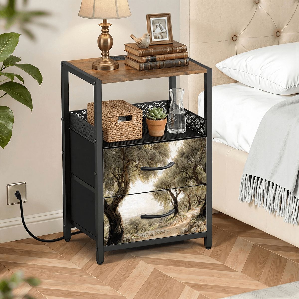2Drawer Bedside Table 98