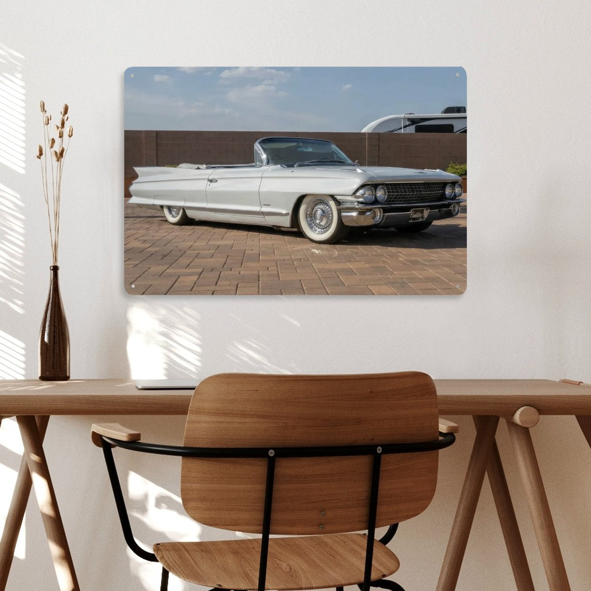 Rectangular Tin Sign Metal Sign Decor 1961 Cadillac Series 62 Convertible