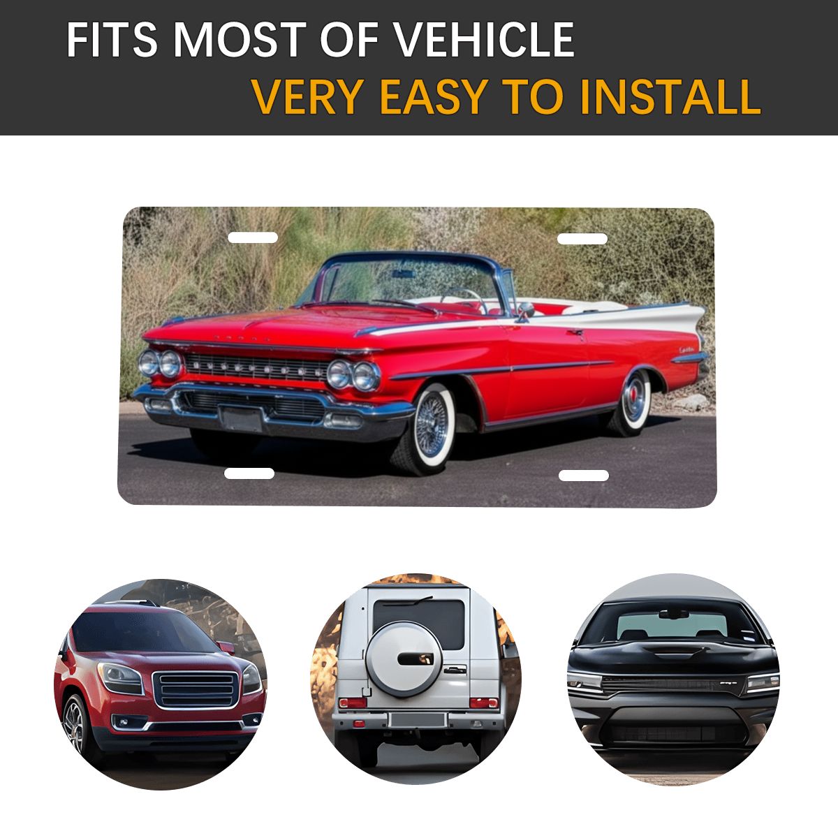 Aluminum License Plate 1959 Oldsmobile 98 Convertible