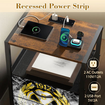 2Drawer Bedside Table 90