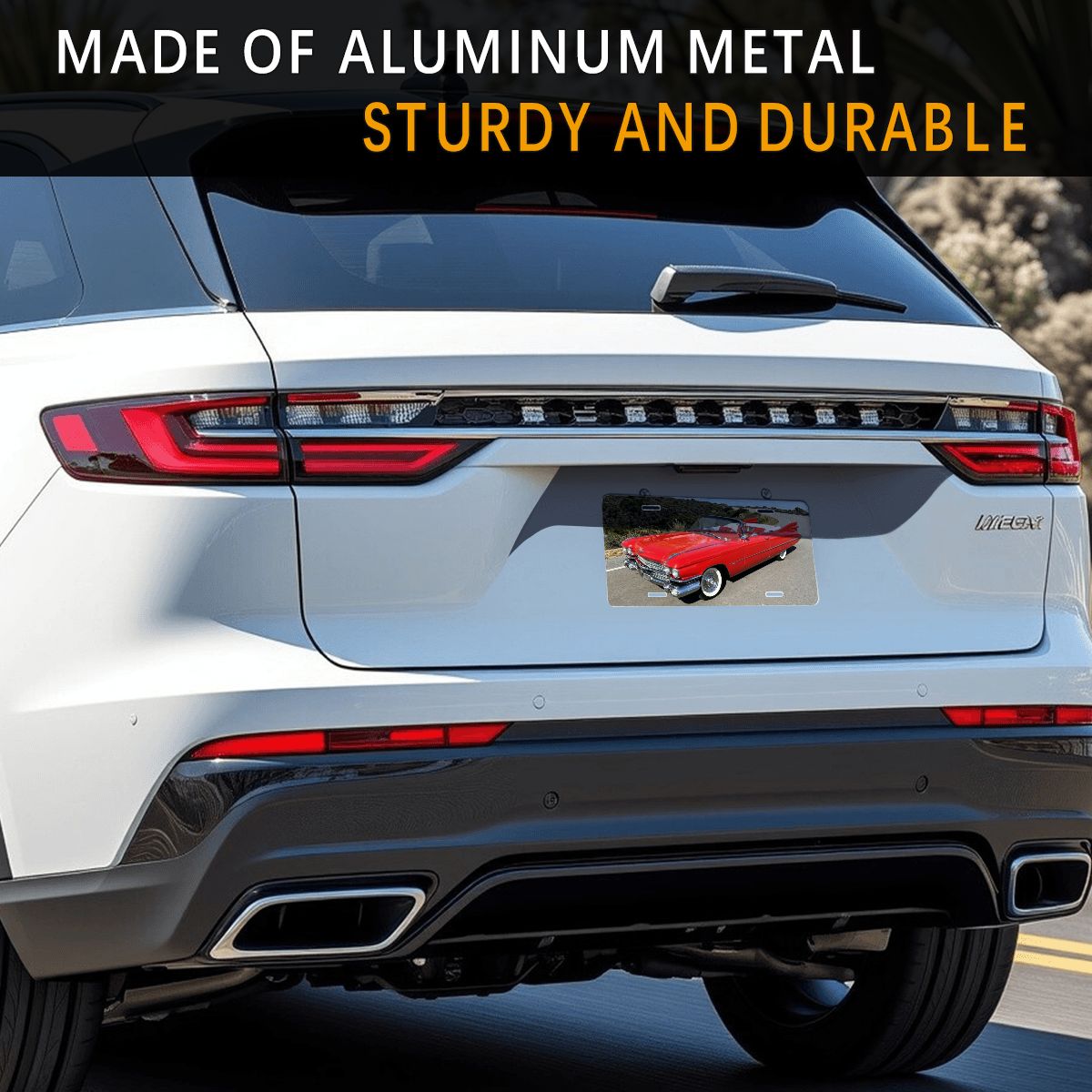 Aluminum License Plate 1959 Cadillac Series 62 Convertible