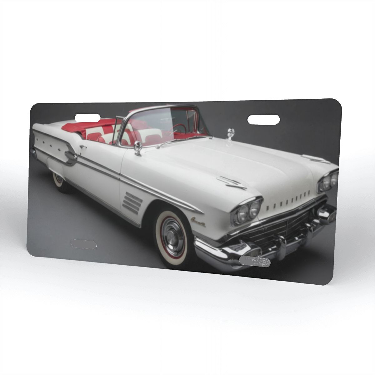 Aluminum License Plate 1958 Pontiac Bonneville Convertible