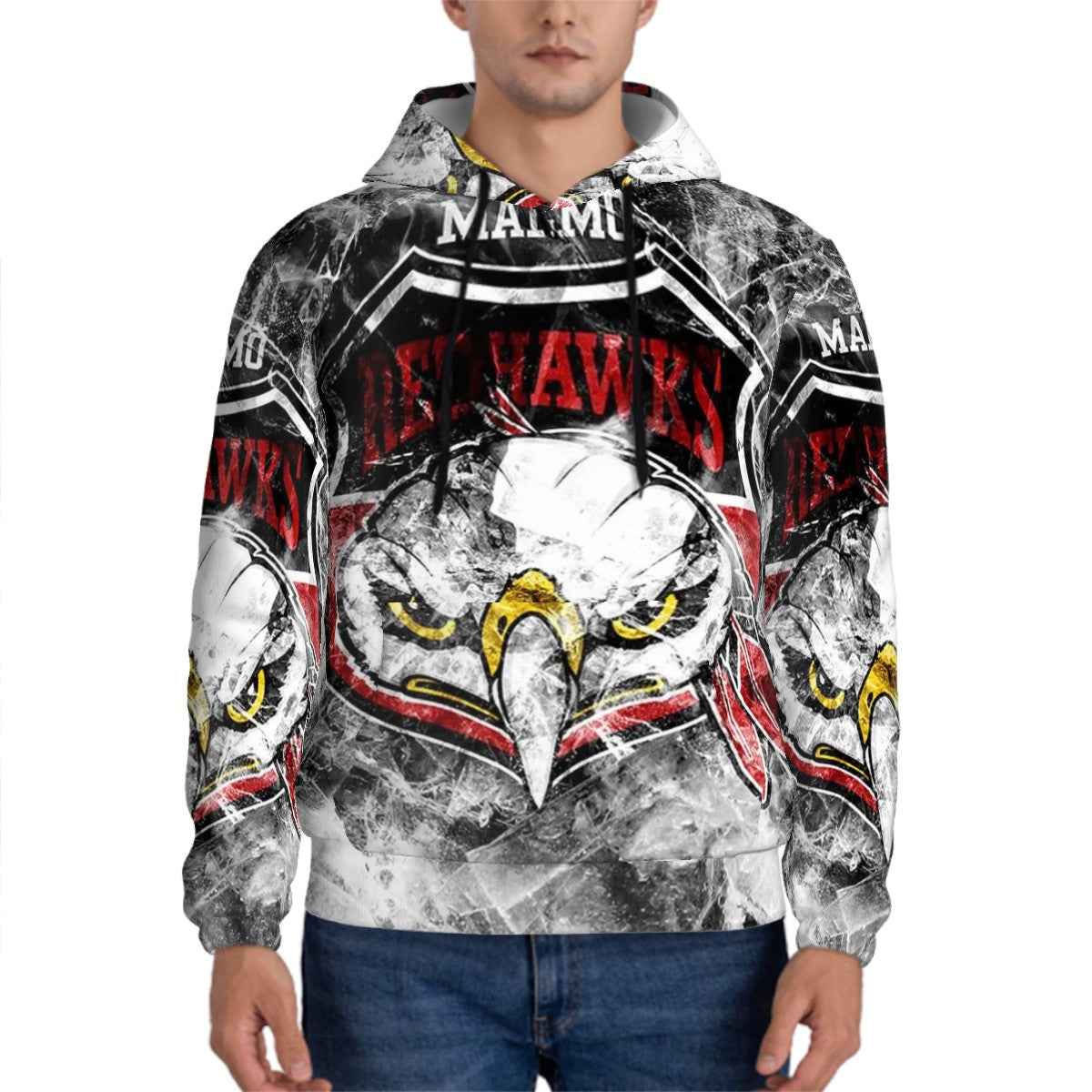 Men's Hooded Sweatshirt - MALMÖ RED HAWKS