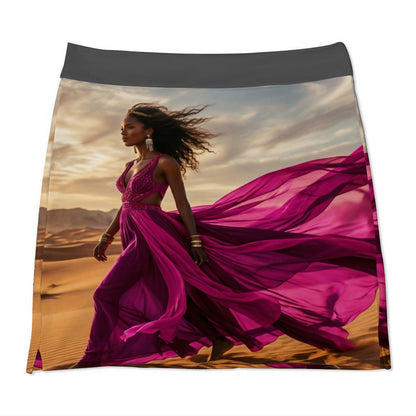 ALine Skort With Pocket Magenta MörkGrå