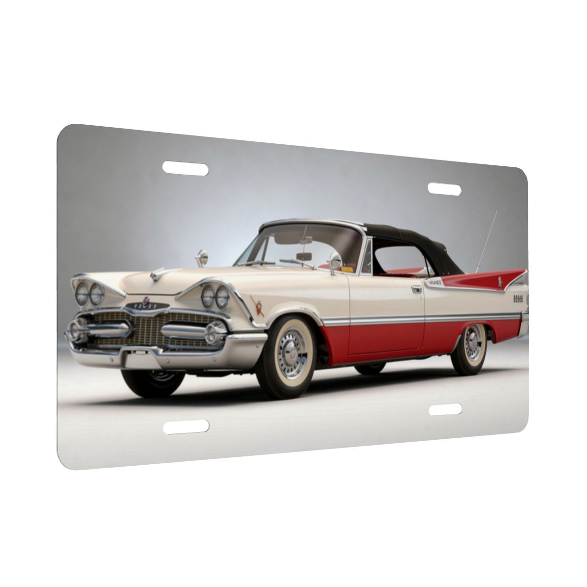 Aluminum License Plate 1959 Dodge Custom Royal Convertible