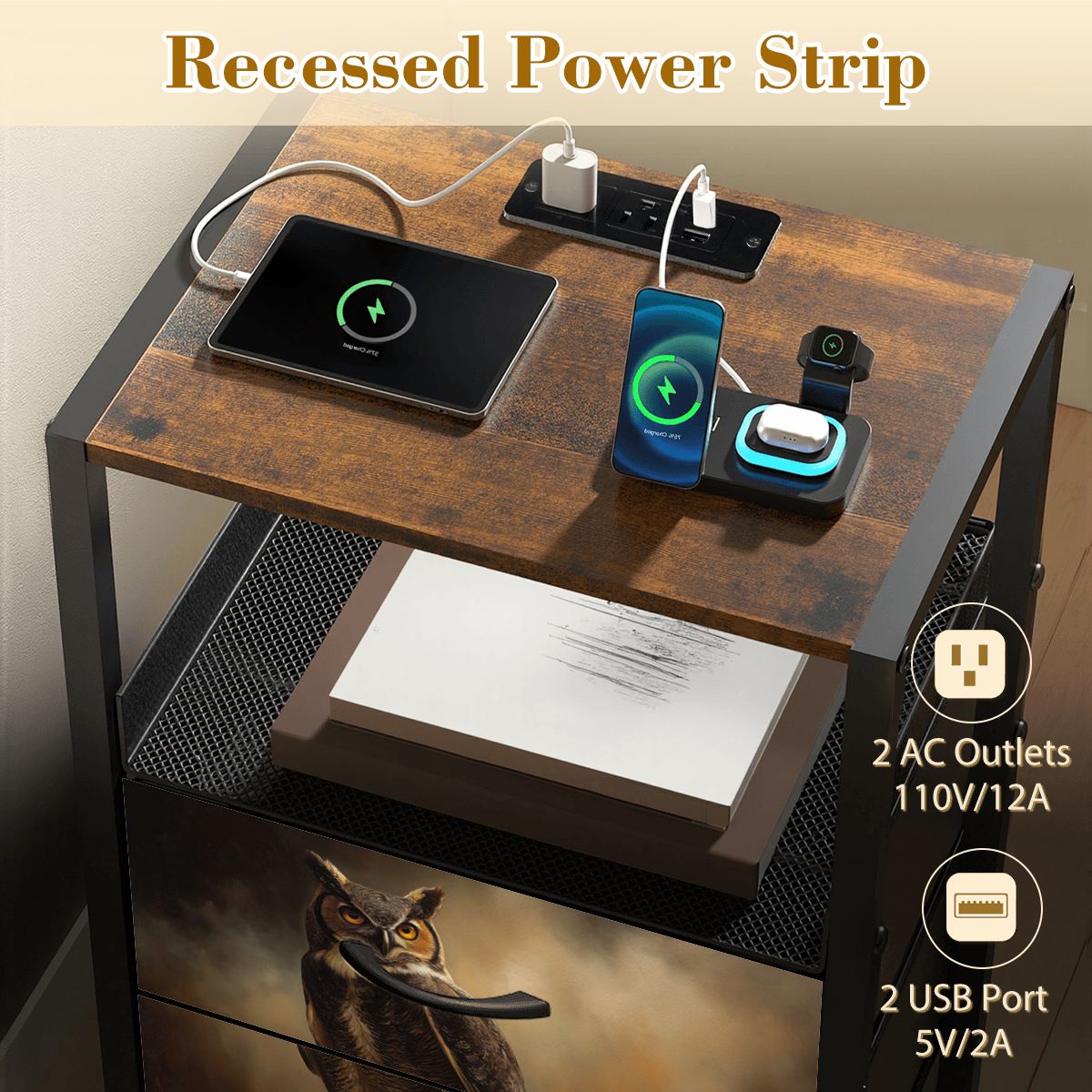2Drawer Bedside Table