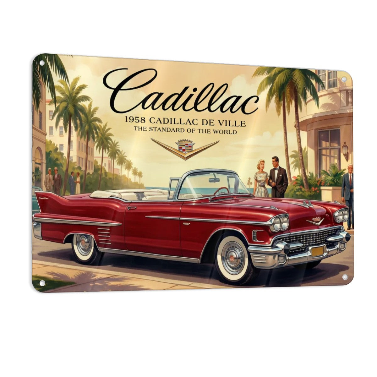 Metal Signs Outdoor 1958 Cadillac De Ville