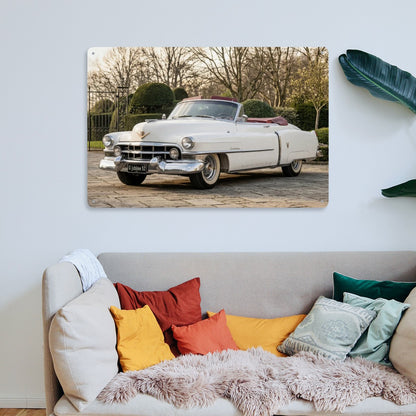 Rectangular Tin Sign Metal Sign Decor 1952 Cadillac Series 62 Convertible