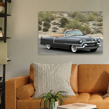 Rectangular Tin Sign Metal Sign Decor 1955 Cadillac Series 62 Convertible