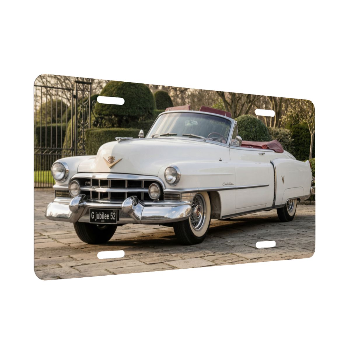 Aluminum License Plate 1952 Cadillac Series 62 Convertible