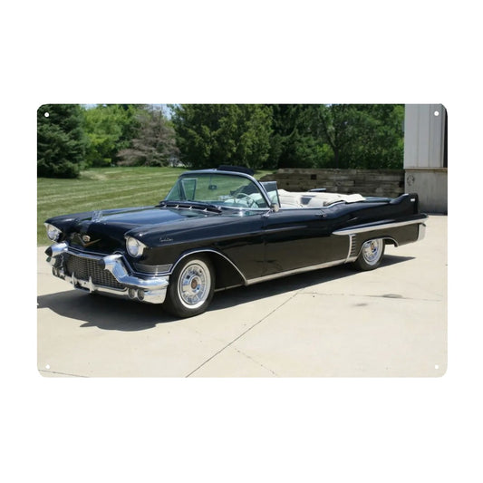Rectangular Tin Sign Metal Sign Decor 1957 Cadillac Series 62 Convertible