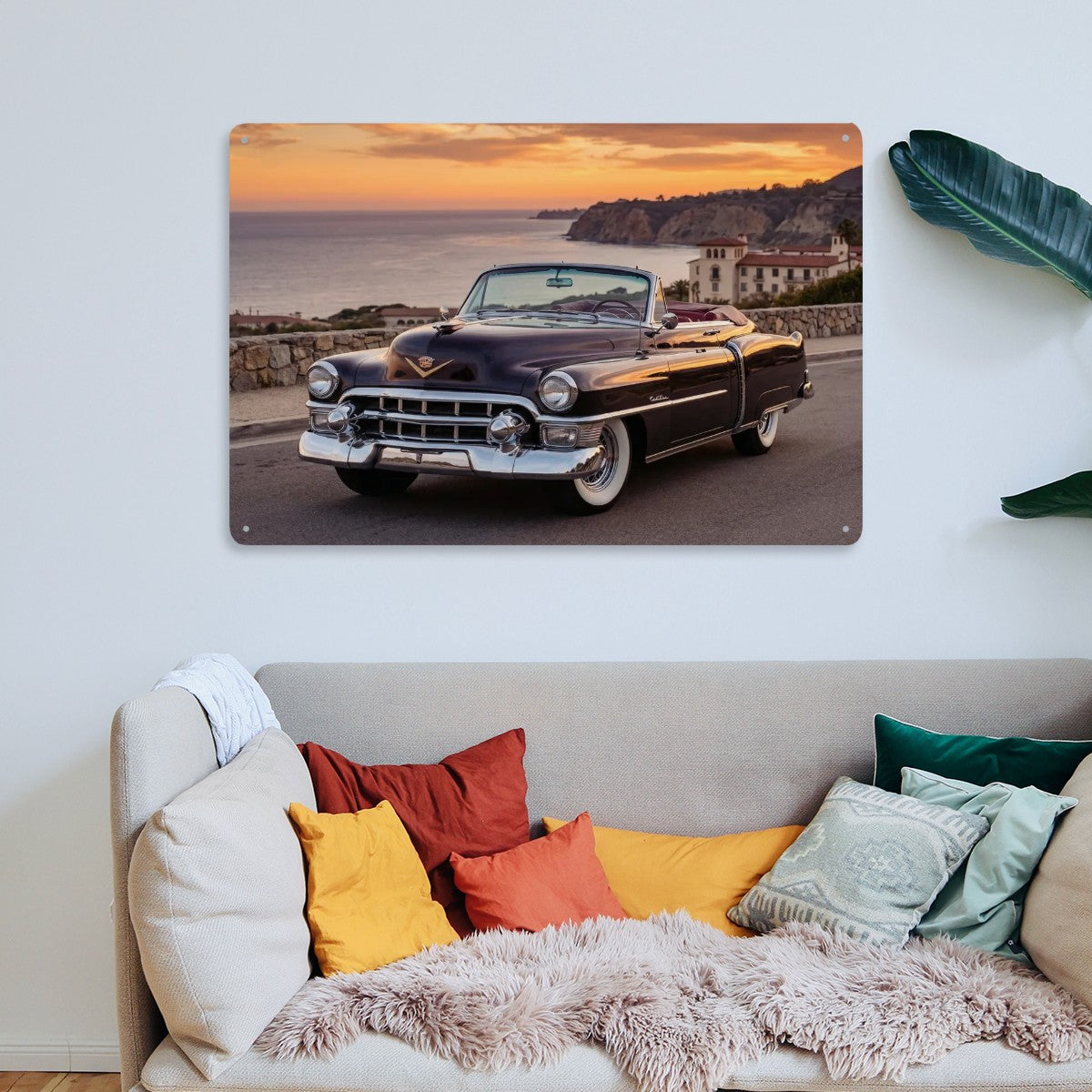 Rectangular Tin Sign Metal Sign Decor 1953 Cadillac Series 62 Convertible