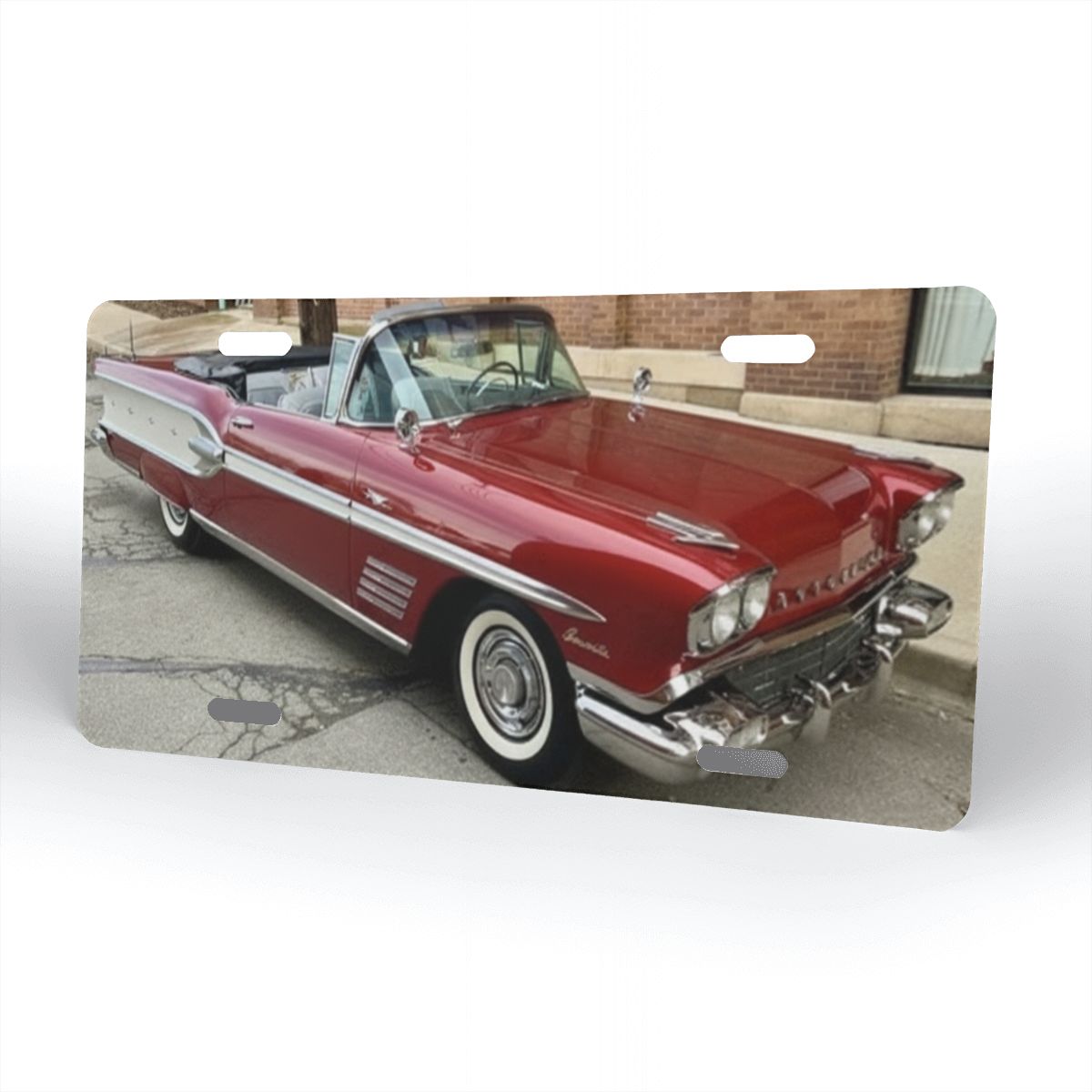 Aluminum License Plate 1958 Pontiac Bonneville Convertible