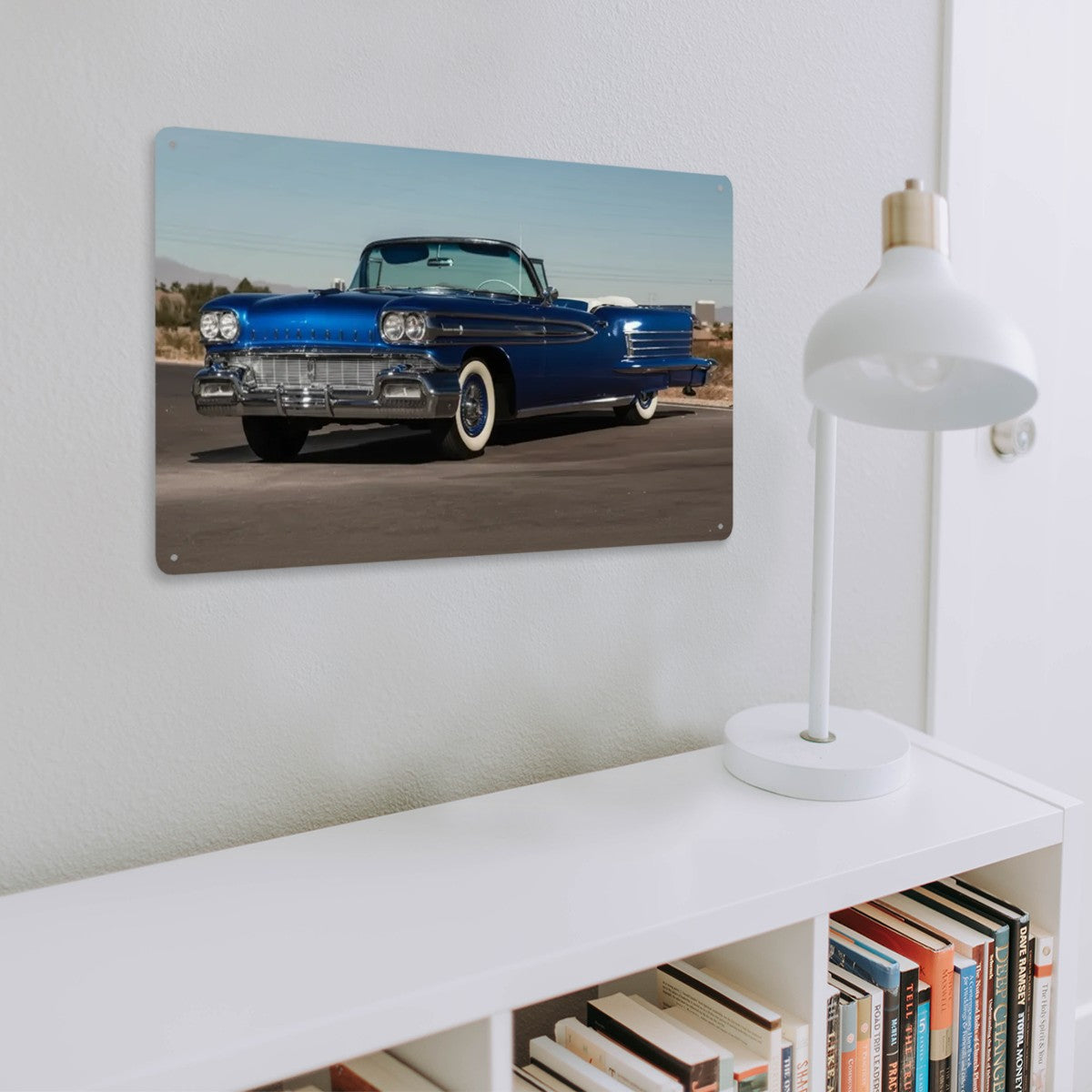 Rectangular Tin Sign Metal Sign Decor 1958 Oldsmobile Dynamic 88 Convertible