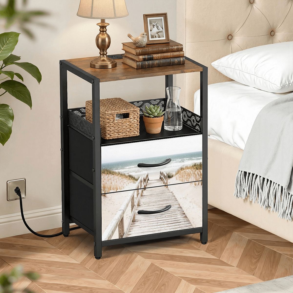 2Drawer Bedside Table 95
