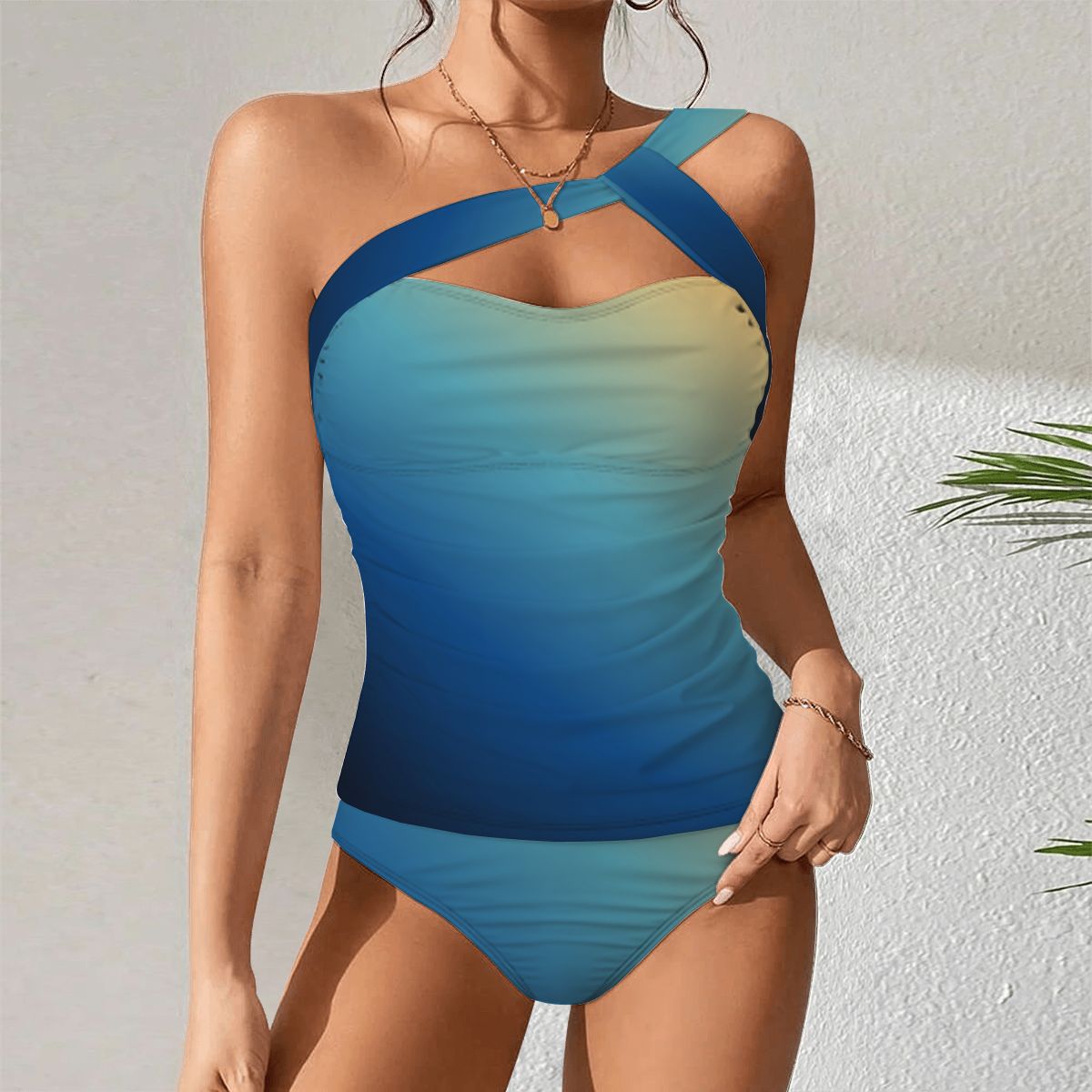 OneShoulder Two Piece Swimsuit