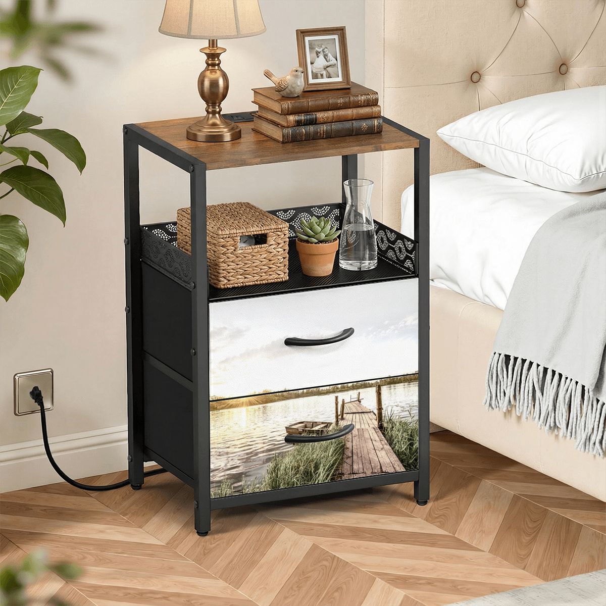 2Drawer Bedside Table 93