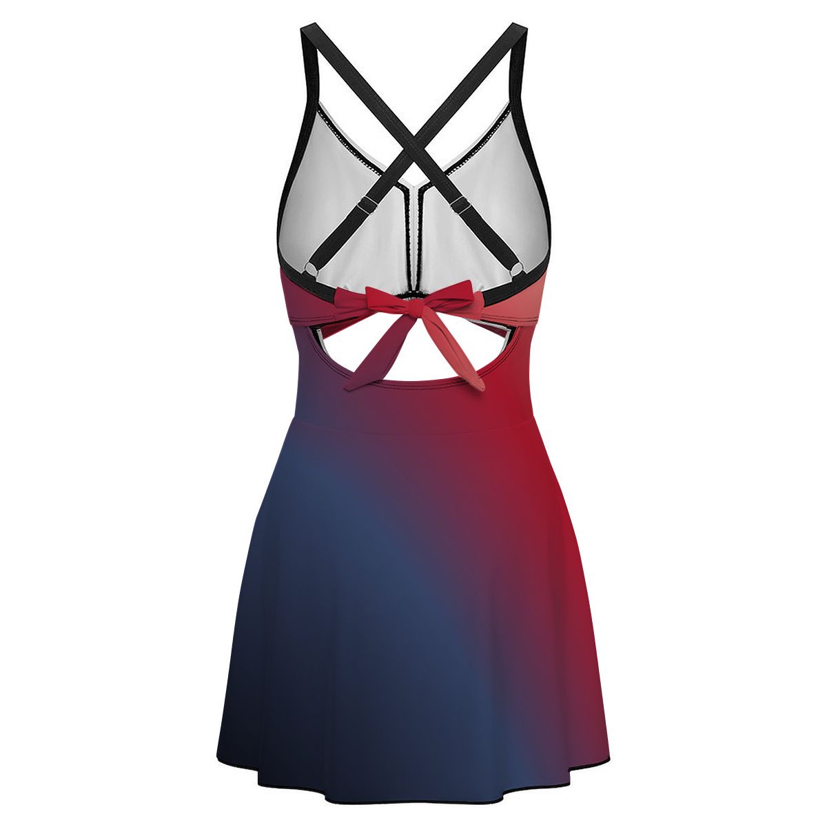 Cutout Swim Dress Tummy Control Swimsuit