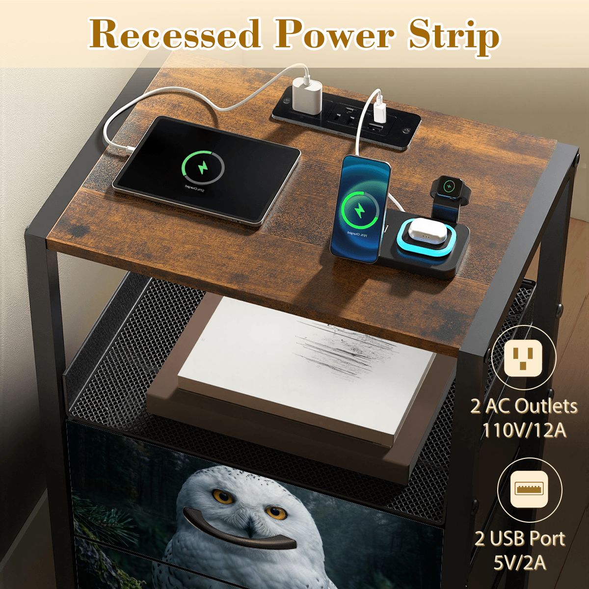 2Drawer Bedside Table