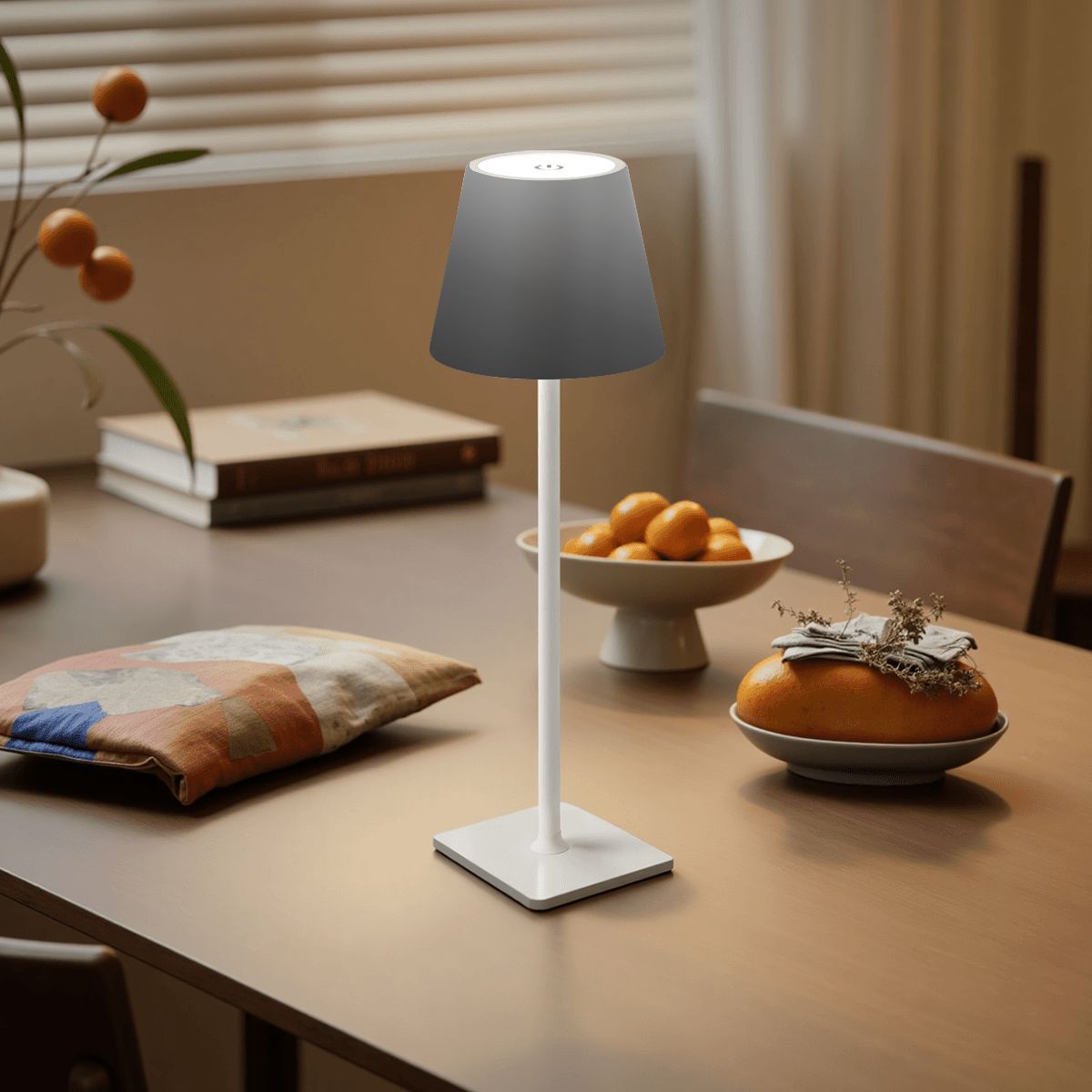 LED Cordless Table Lamp Grayscale